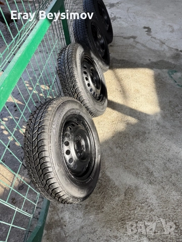 Железни джанти със зимни гуми за oпел корса13 цола