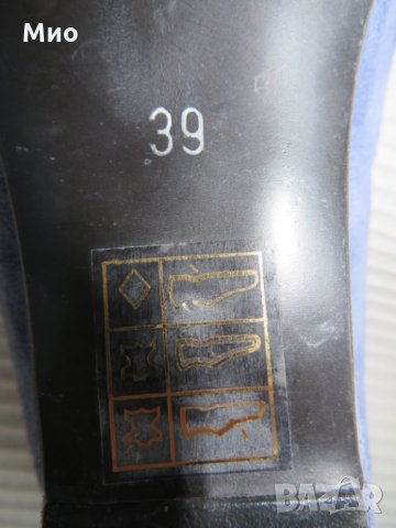 Удобни обувки, естествен велур, 39, сини, снимка 6 - Дамски ежедневни обувки - 31284654