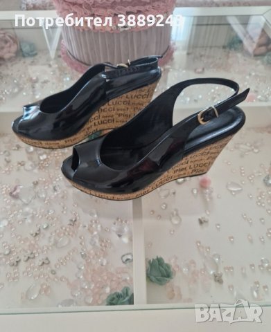 Дамски сандали от естествен лак, снимка 4 - Сандали - 42883386