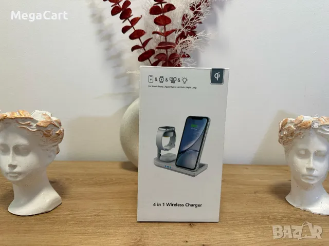 Безжично зарядно 4в1, снимка 5 - Безжични зарядни - 49856029
