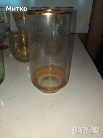 Ретро тънкостенни стъклени чаши за вода и алкохол, снимка 12 - Колекции - 52857126
