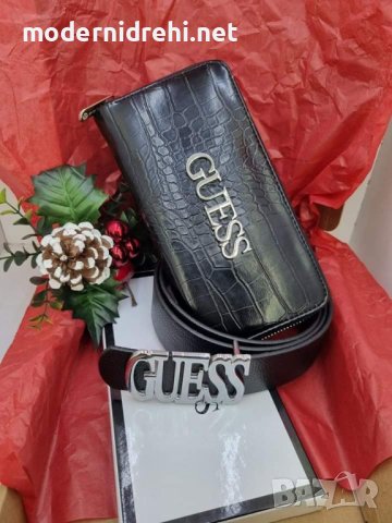 Комплект портфейл и колан Guess код 82