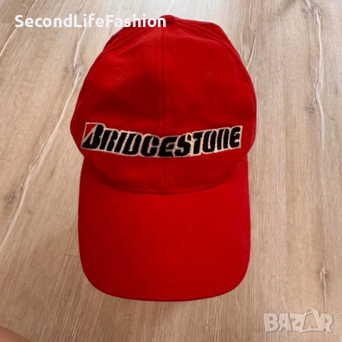 Винтидж състезателна шапка Bridgestone Formula 1 червена