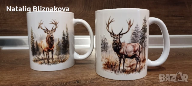 Чаши с ловни мотиви - промо цена до края на месеца , снимка 3 - Чаши - 51291986