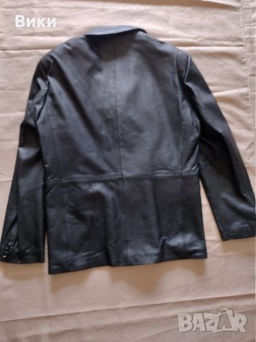 Мъжко елегантно 100 % кожено сако , снимка 9 - Якета - 34871049