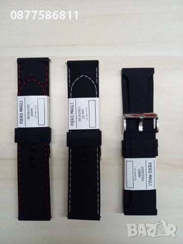 НОВА КОЖЕНА КАИШКА ОБШИТА С БЯЛ ШЕВ/КОНЕЦ.ЛУКСОЗНИ КОЖЕНИ КАИШКИ ЗА ЧАСОВНИЦИ С БЯЛ ТИГЕЛ. KAISHKA, снимка 12 - Каишки за часовници - 51612177