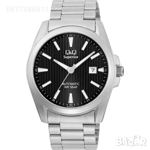 НОВ МЪЖКИ ЧАСОВНИК Q&Q SUPERIOR AUTOMATIC S23A-501VY САМОНАВИВАЩ ЧАСОВНИК QQ АВТОМАТ., снимка 1
