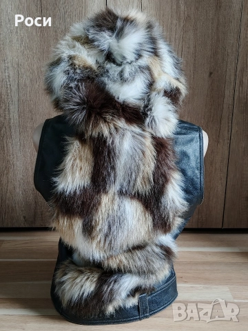 Кожен двулицев елек М +ботуши STRADIVARIUS 39н, снимка 5 - Елеци - 52824491