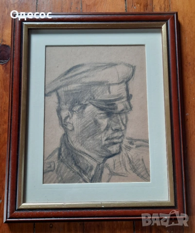Владимир Димитров Майстора,рисунка на хартия,войник, снимка 4 - Антикварни и старинни предмети - 54262033