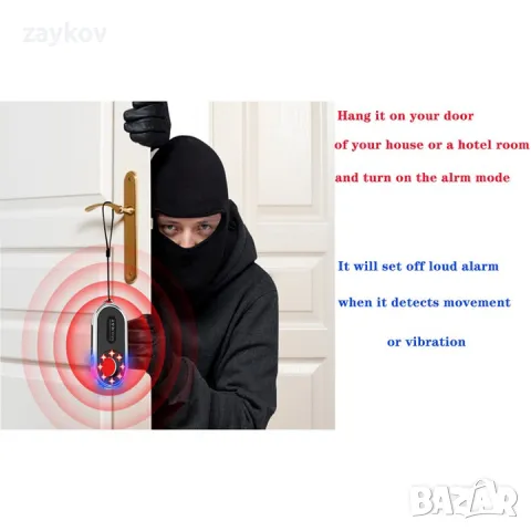 Детектор за скрита камера, Mini LED, бяло/черно, снимка 3 - Друга електроника - 48043354