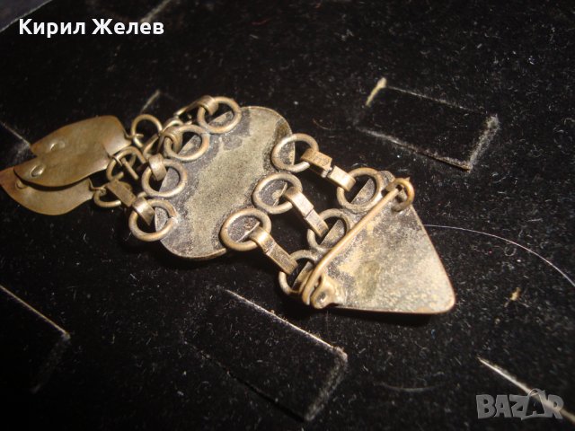 СТАРА МЕДНА ПОСРЕБРЕНА ЗАБОДКА БРОШКА НАКИТ СТАРО ГРАДСКО ВЪЗРОЖДЕНСКО БИЖУ 10960, снимка 8 - Антикварни и старинни предмети - 30285761