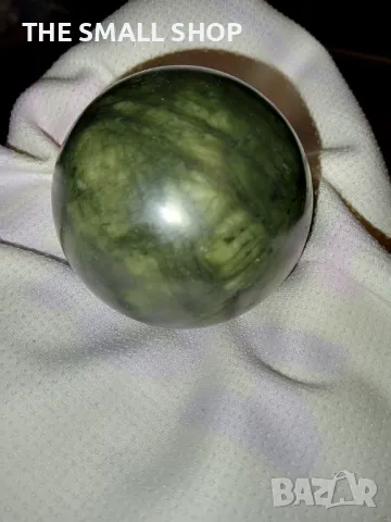 Сфера топка от зелен нефрит жадеит, снимка 3 - Декорация за дома - 48092578