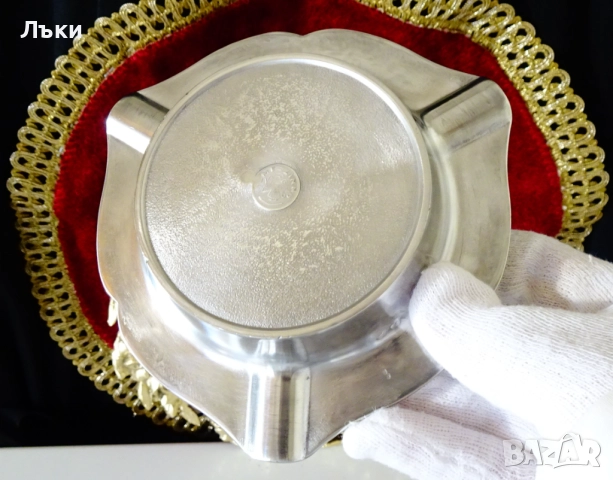 Калаен пепелник с Дама и Рицар,бира,хмел. , снимка 3 - Антикварни и старинни предмети - 52553480