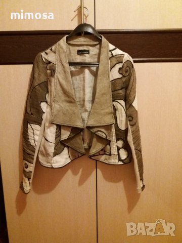 Късо ленено сако, снимка 6 - Сака - 38108290