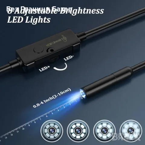 Нова Инспекционна камера 1920P HD 5м IP67 8 LED ендоскоп Android iOS Бороскоп, снимка 4 - Други инструменти - 56184786