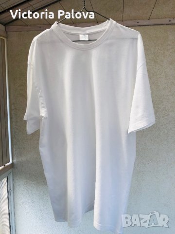 Бяла безшевна тениска,памук, снимка 4 - Тениски - 29439538