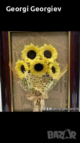 цветя изработени с глицеринов ароматен сапун 