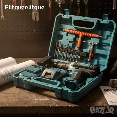 Комплект бормашина с двойна батерия и безчетков мотор за точност и мощност във всеки детайл, снимка 4 - Бормашини - 52278105