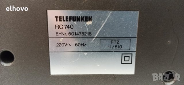 Радиокасетофон Telefunken RC 740, снимка 4 - Радиокасетофони, транзистори - 30828239