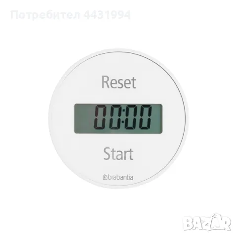 Таймер кухненски Brabantia White, дигитален, с магнит, снимка 1