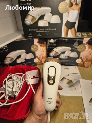 Braun IPL Silk·expert Pro 5 Домашна епилация с чанта за съхранение,  , снимка 5 - Епилатори - 52505747