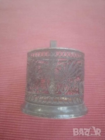 Стар подстаканник СССР, филиграмна изработка. , снимка 6 - Колекции - 31334890