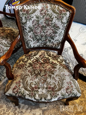 Чипъндейл стил гарнитура, снимка 3 - Дивани и мека мебел - 54177622