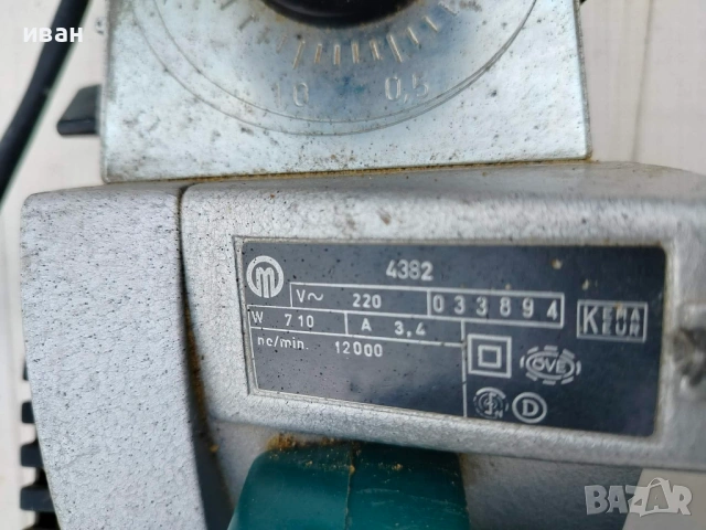 Електрическото ренде на METABO 4382  Germany, снимка 7 - Други инструменти - 54182530