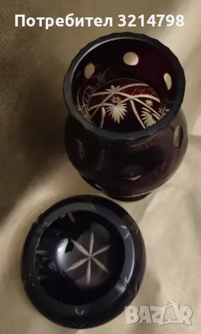 Кристална ваза червен кристал , снимка 5 - Вази - 47787141