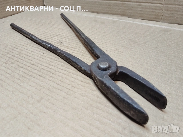 Стари Ковани Ковашки Клещи / ИМАТ ПУКНАТИНА! / НОМЕР 1765., снимка 2 - Антикварни и старинни предмети - 53991431