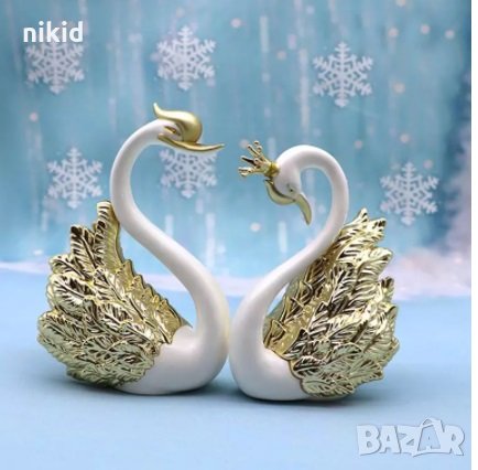 Красив лебед голяма пластмасова фигурка украса декор за торта и др., снимка 2 - Други - 29556413