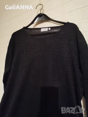 ТУНИКА КАДИФЕ С ЛЕК БЛЕСТЯЩ ЕФЕКТ 3XL-4XL, снимка 3 - Туники - 48572149