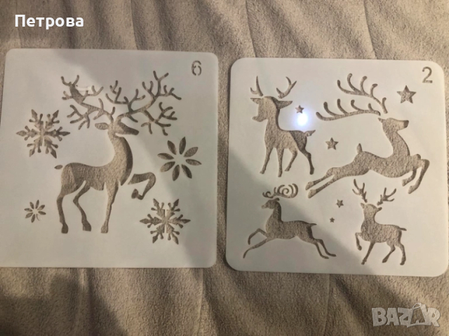 Коледни шаблони с еленчета – 6 и 2