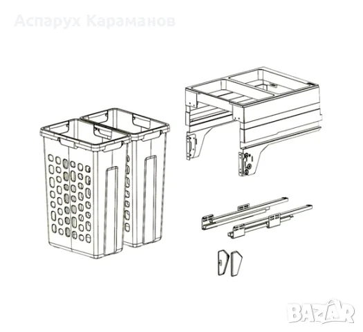 Скрита кошница за пране , снимка 6 - Аксесоари за баня - 55920033