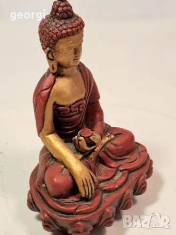 керамична статуетка Седящите Буда  7/2, снимка 6 - Статуетки - 49775349