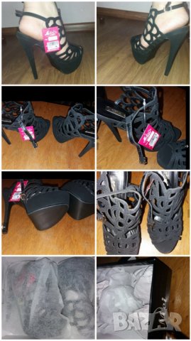 Сандали на висок ток, снимка 1 - Дамски обувки на ток - 22360954
