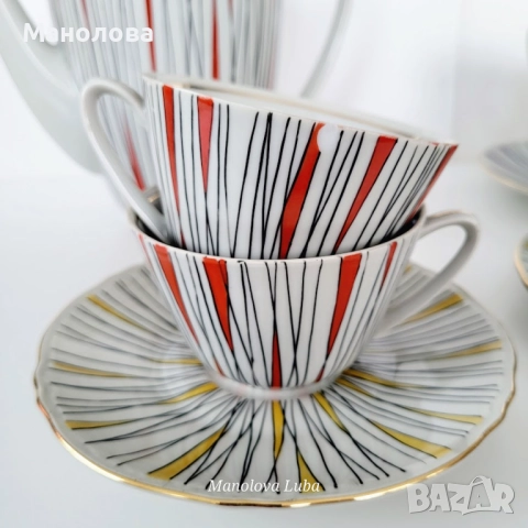 Сервиз за чай или дълго кафе Китка Нови Пазар., снимка 6 - Други ценни предмети - 52418893