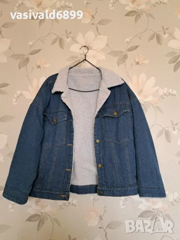 Ръчно рисувано дамско дънково яке, снимка 4 - Якета - 49968089