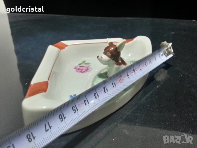 Стар български порцелан пепелник , снимка 4 - Антикварни и старинни предмети - 52744213