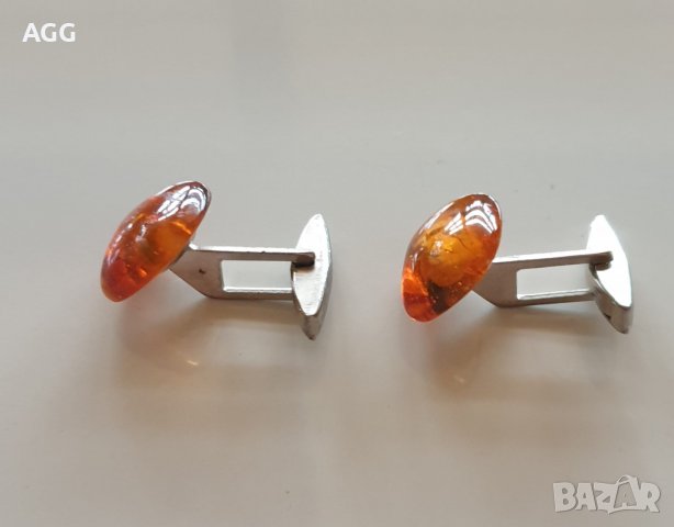 Винтидж ръкавели с кехлибар, снимка 2 - Други - 40066688