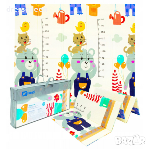 4138 Сгъваемо детско килимче за игра, топлоизолиращо 180x200x1cm - Мече и Лунапарк, снимка 8 - Други - 44793146