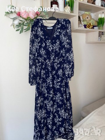Разкошна феерична нова дълга елегантна романтична рокля Reaerved флорален нежен принт цветя , снимка 8 - Рокли - 42455741
