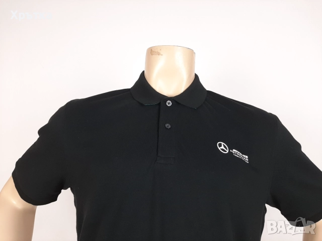 Mercedes AMG F1 Polo - Оригинална мъжка тениска с яка размер XL, снимка 6 - Тениски - 52939301