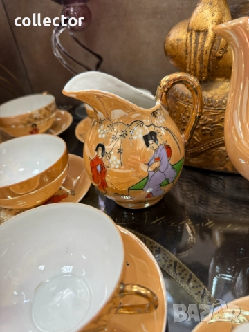 Китайски сервиз от костен порцелан. №7415, снимка 4 - Антикварни и старинни предмети - 51911187