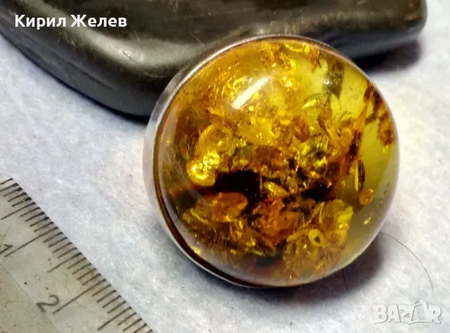 ВЕЛИКОЛЕПЕН СРЕБЪРЕН ПРЪСТЕН СРЕБРО ВИСОКА ПРОБА с ОГРОМЕН БАЛТИЙСКИ 100% НАТУРАЛЕН КЕХЛИБАР 42000, снимка 4 - Пръстени - 49913259