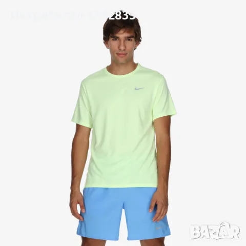 НОВА оригинална електриково зелена тениска бягане NIKE Running Dri-Fit с UV филтър размер L от САЩ, снимка 11 - Тениски - 56117116
