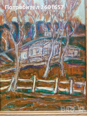 Живописен пейзаж масло, подпис., снимка 2 - Картини - 52528207