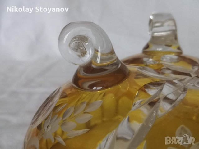 Кристална купа от 20-те години на 20-ти век - Бохемия, снимка 4 - Антикварни и старинни предмети - 31106792