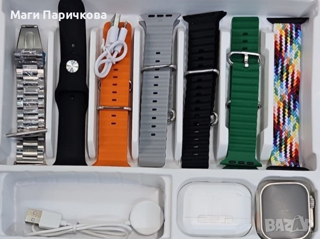 Смарт часовник P9 със слушалки и 7 различни кайшки подходящи за всеки повод., снимка 4 - Смарт гривни - 44601885