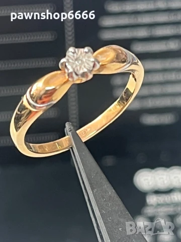 Сребърен пръсте 925 с позлата, снимка 3 - Колиета, медальони, синджири - 50466687